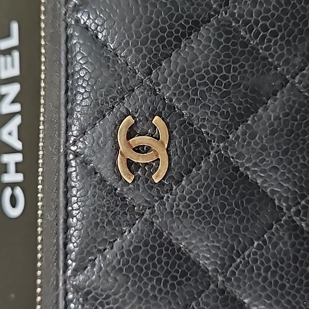 Chanel Caviar Black Zip Wallet - Picture 2 of 10